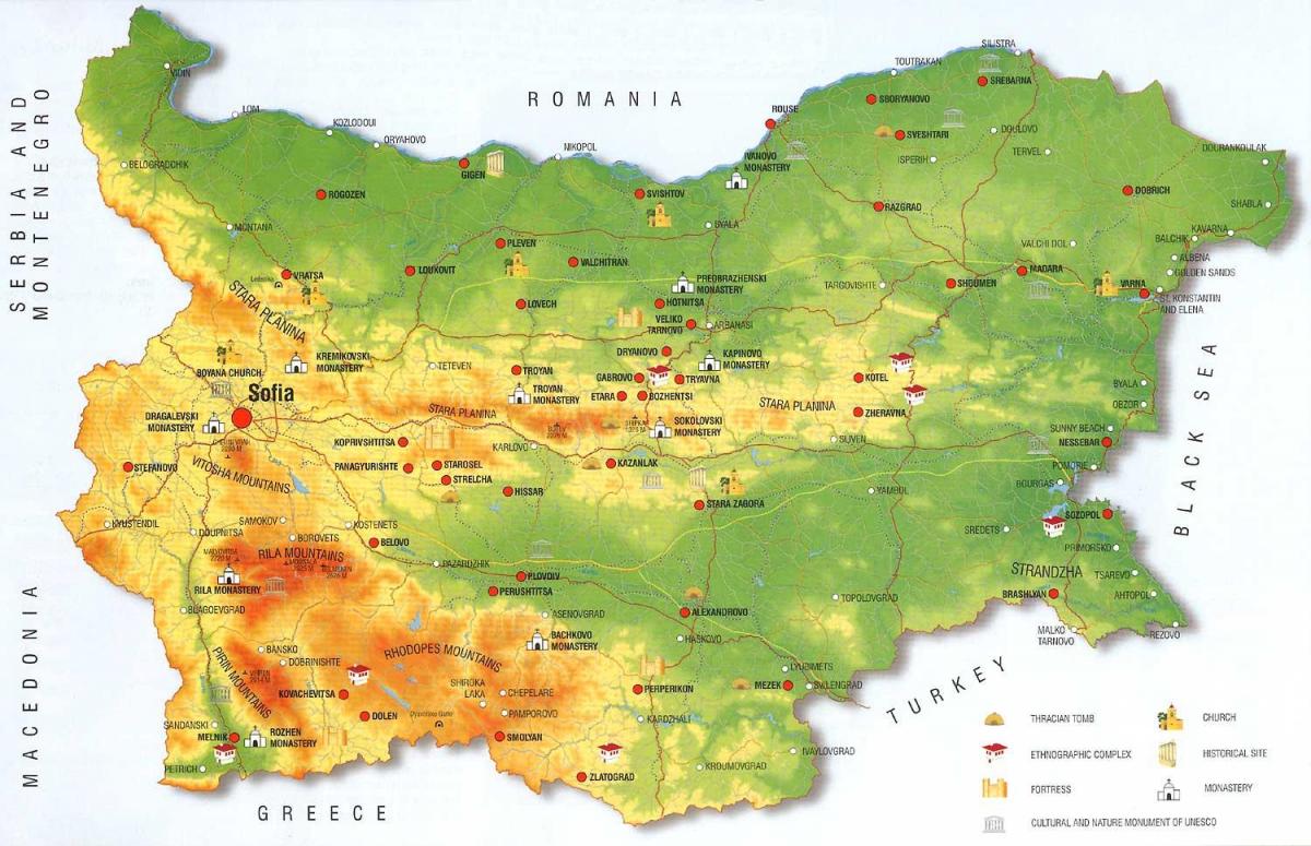 البلغارية خريطة