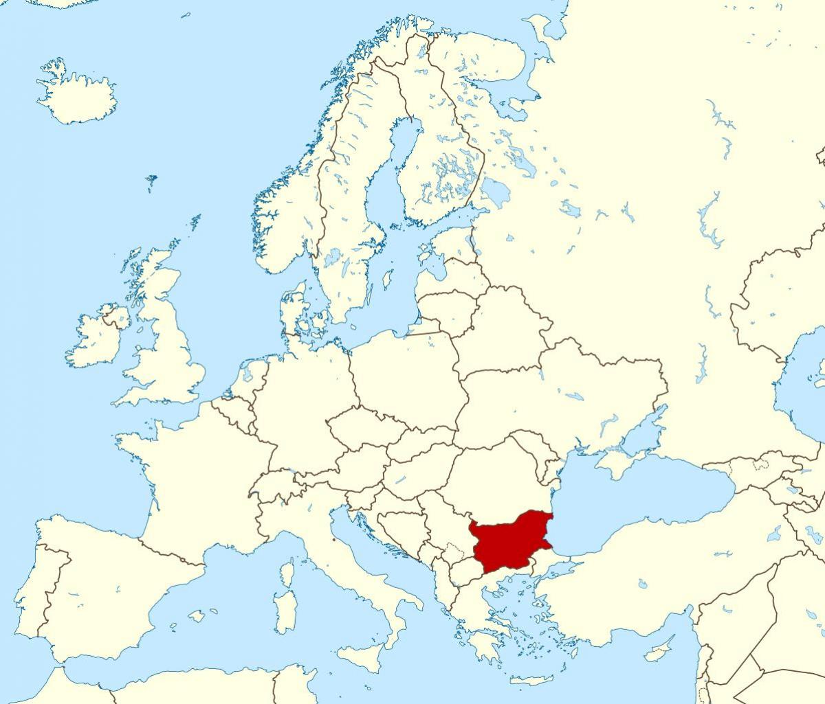 خريطة تبين بلغاريا