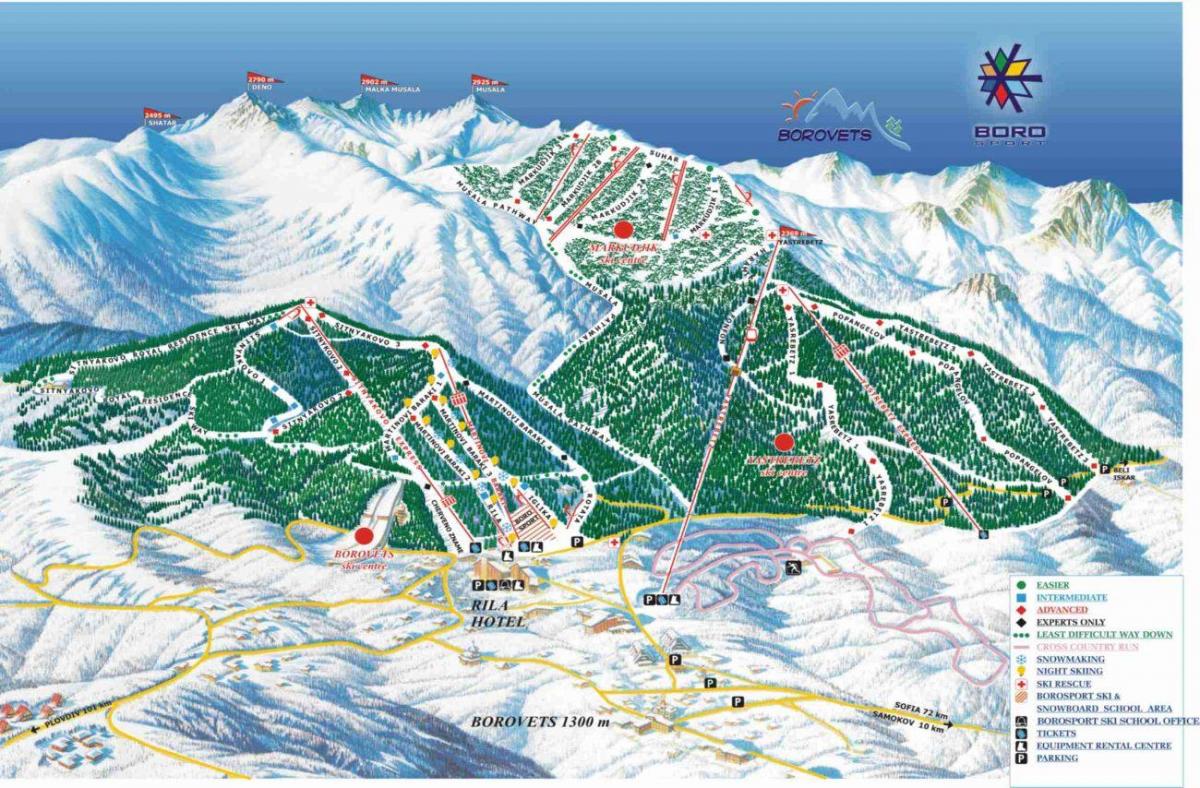 بلغاريا التزلج خريطة