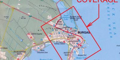 خريطة بورغاس في بلغاريا